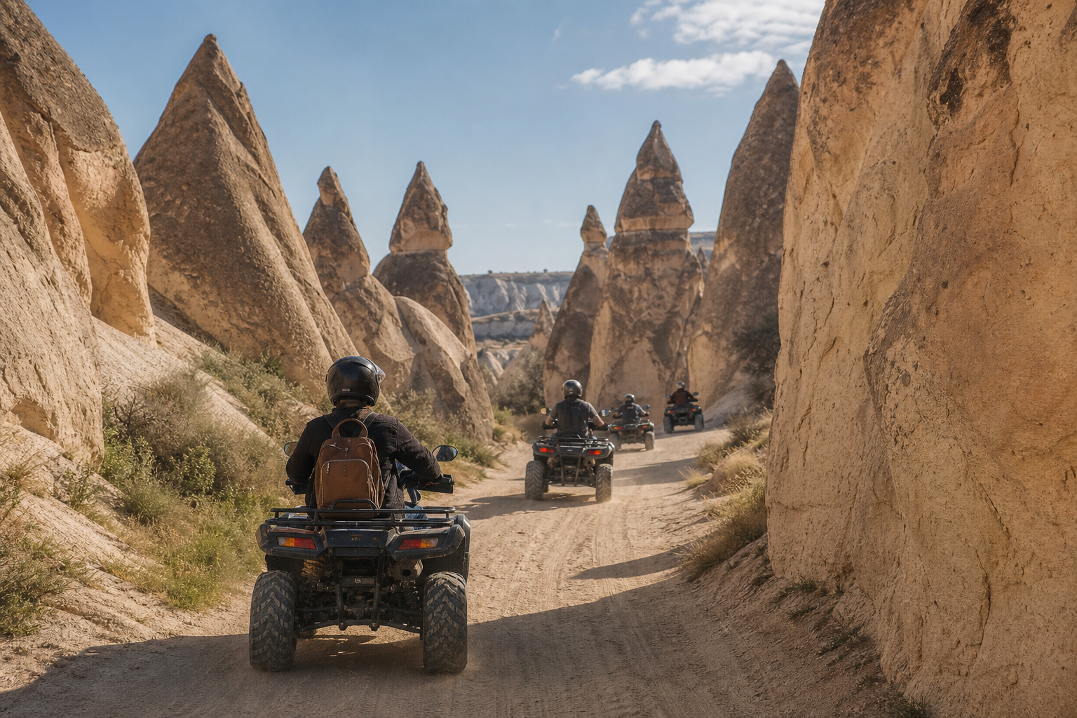 Cappadocia quad bike route in Sword Valley